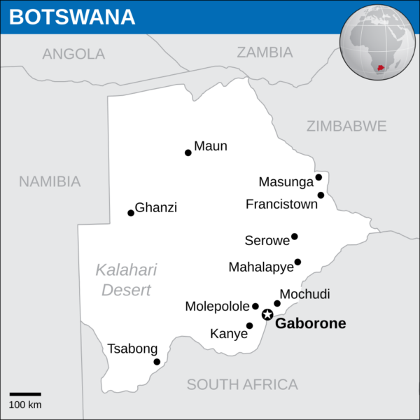 Botswana location map